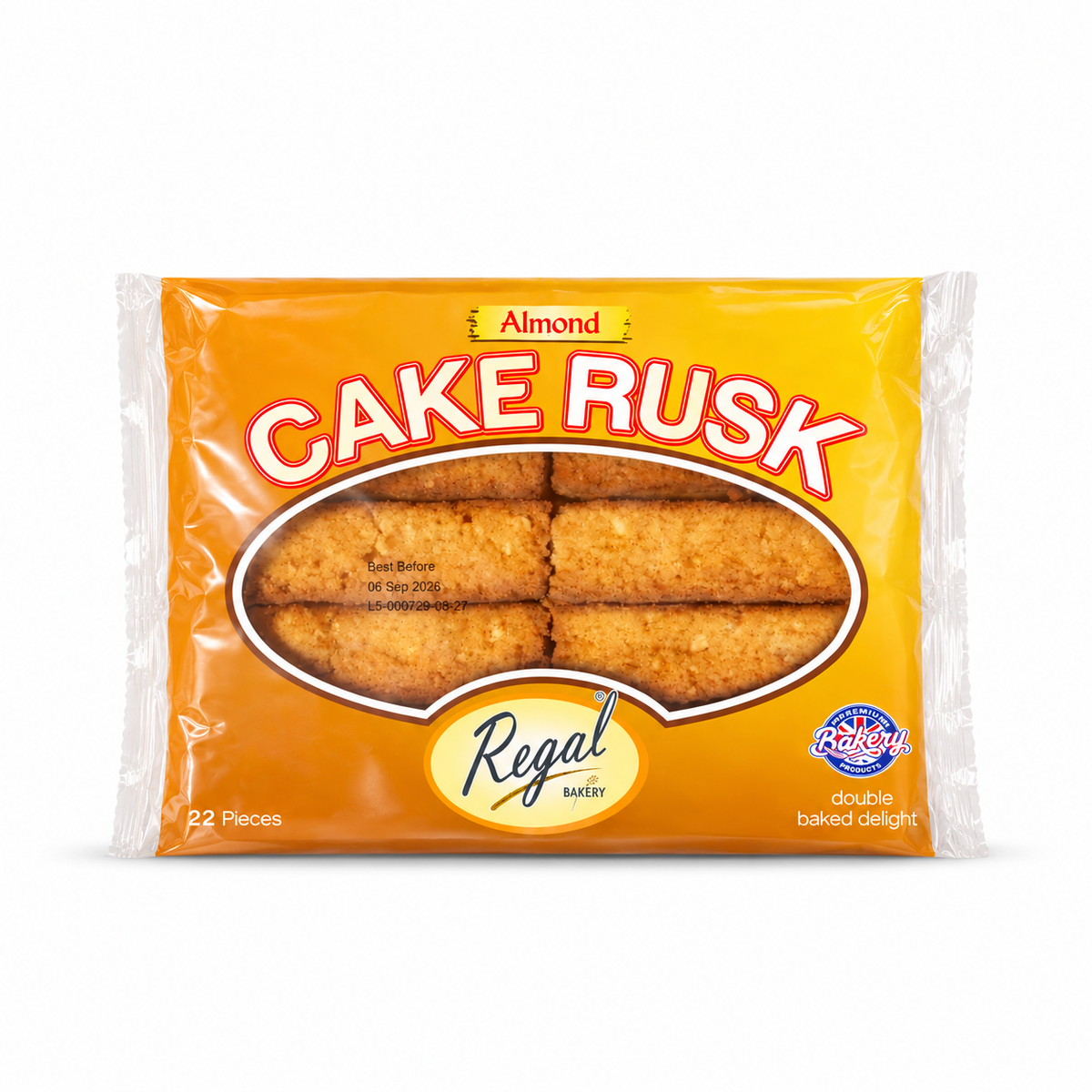 Regal Almond Cake Rusk – 22 Pieces (500g)