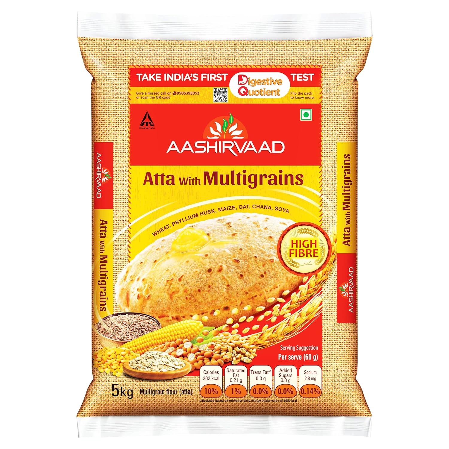 Aashirvaad Multigrain Atta – 5kg (Expiry APR-2026)