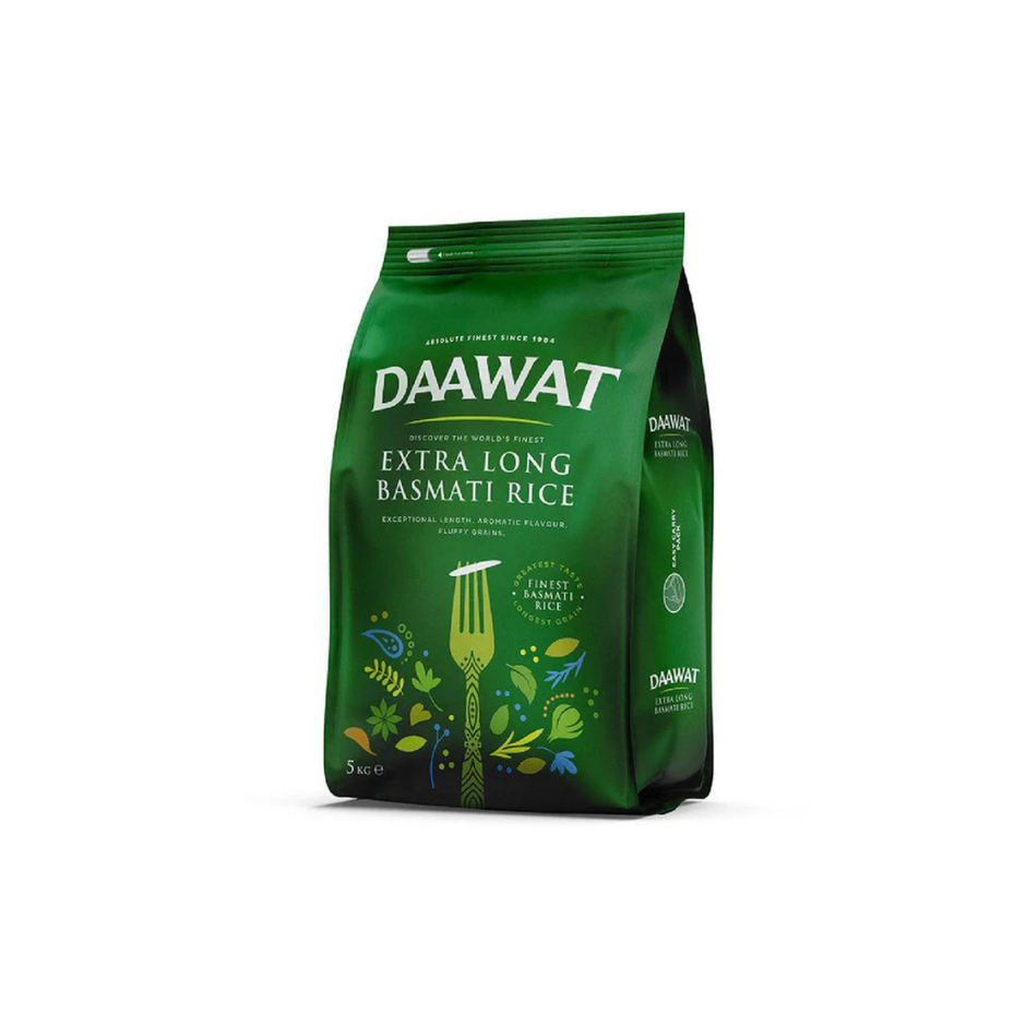Daawat Extra Long Basmati Rice – Green Pack – 5 kg (500g extra rice free)