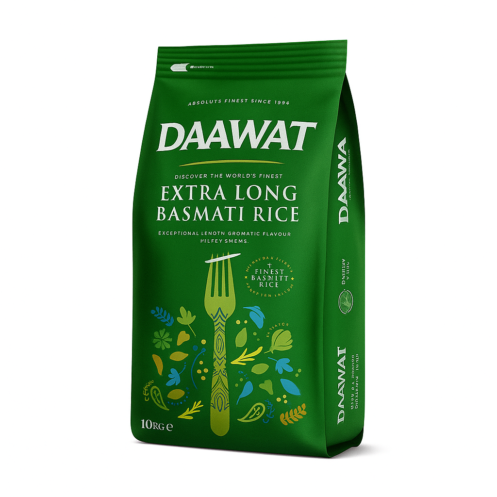 Daawat Extra Long Basmati Rice – Green Pack – 10 kg
