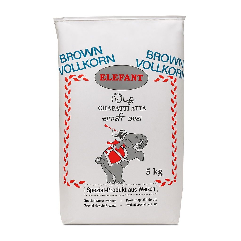 Elefant Atta Vollkorn – 5kg Brown Atta